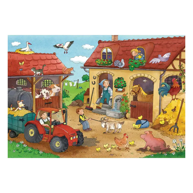 Ravensburger Rompecabezas Para Niños 75607 Trabajando En La Granja 2X12 Piezas