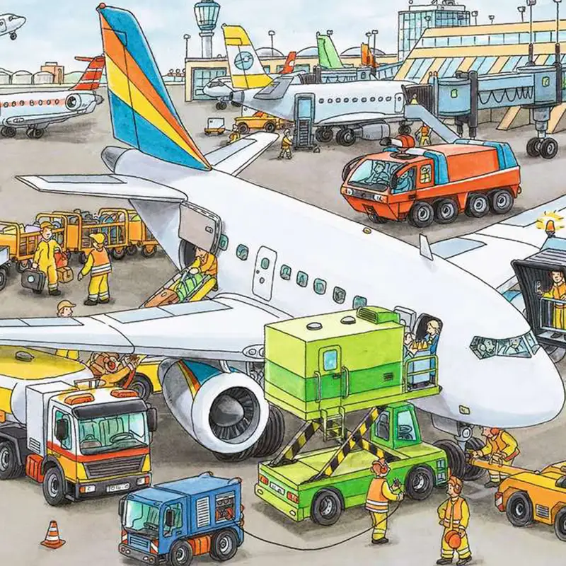 Ravensburger Rompecabezas Para Niños 86030 Aeropuerto En Movimiento 35 Piezas