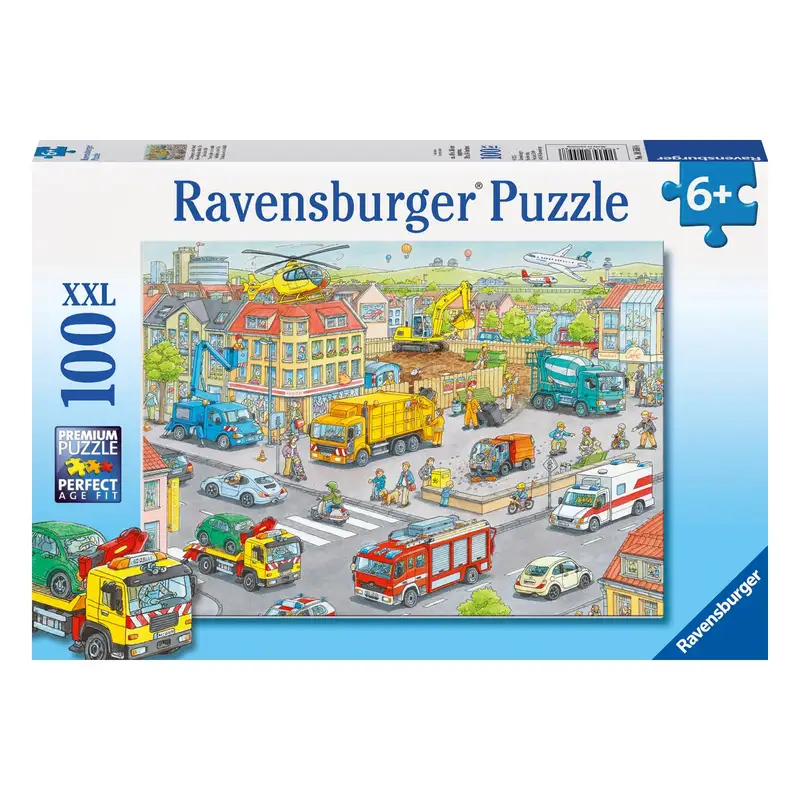 Ravensburger Rompecabezas Para Niños 105588 Vehiculos En La Ciudad 100 Piezas