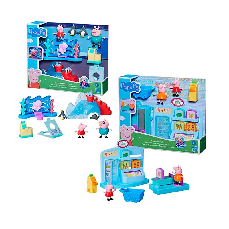 HASBRO Peppa Pig Experiencias Cotidianas Ast Supermercado Y Acuario