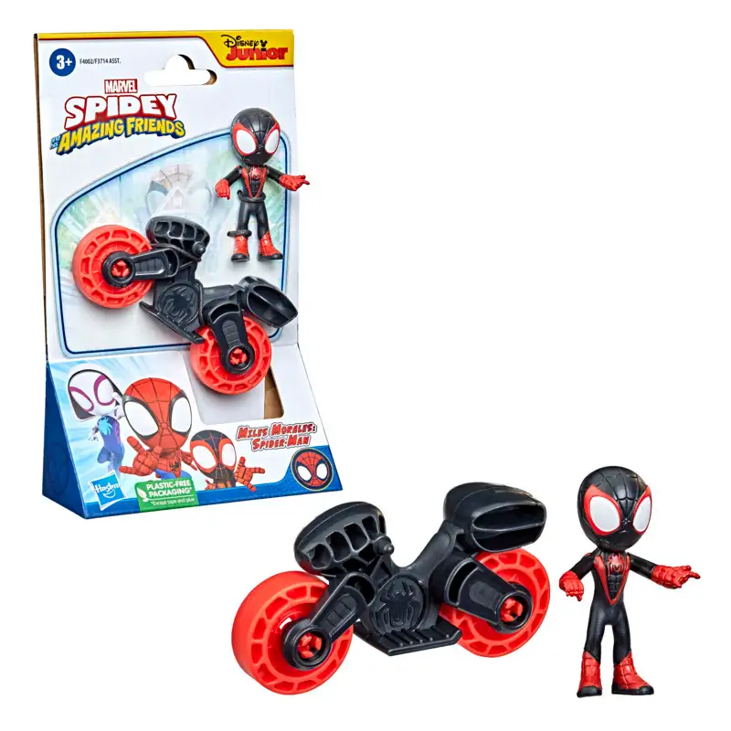 Hasbro Spidey F37145L00 Amigos Increibles Spiderman Con Motocicleta