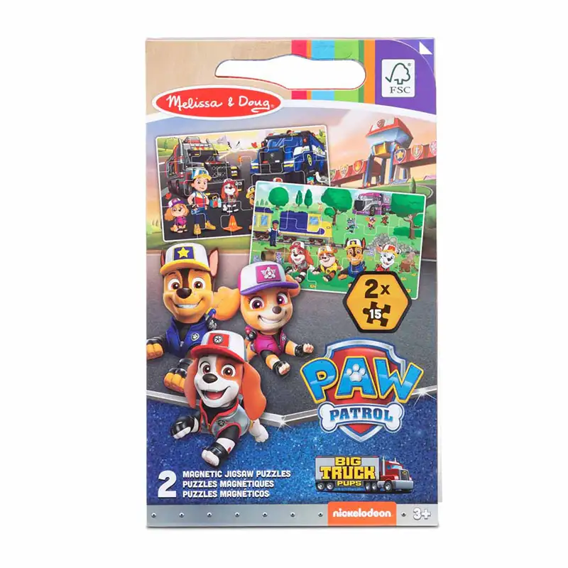 MELISSA & DOUG Paw Patrol Magnetic Take-Along Jigsaw Puzzles - Big Truck Pups