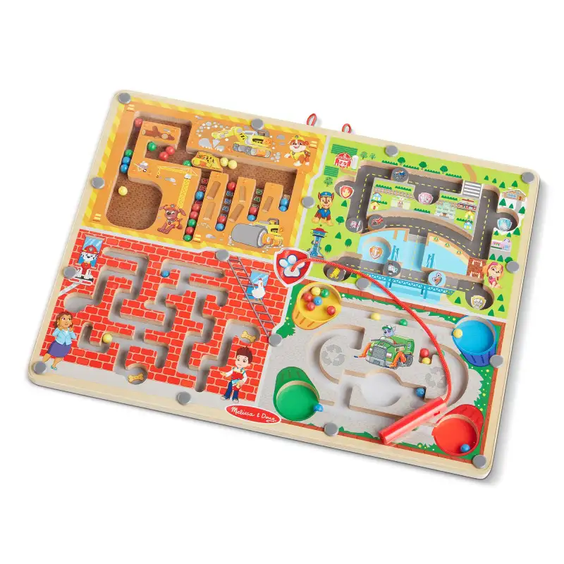 MELISSA & DOUG Paw Patrol 2 Wooden Magnetic Wand Maze Board