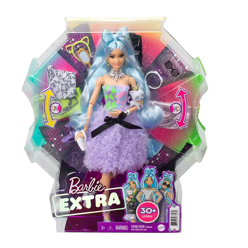 Mattel Barbie Gyj69 Muñeca Extra Delux Con Pelo Azul
