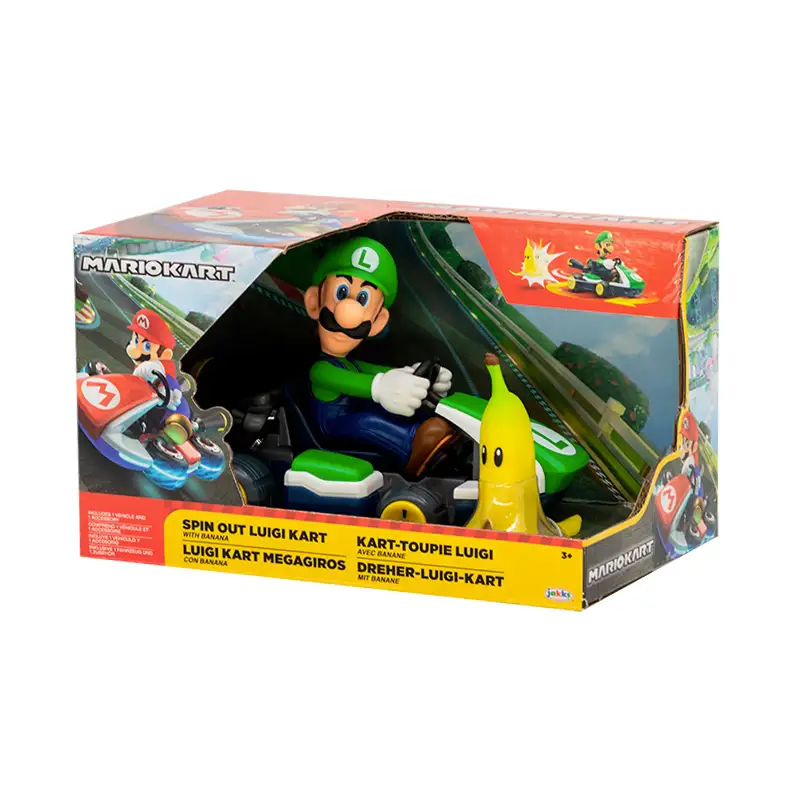 Jakks Pacific Nintendo 86000  4L Mario Kart Mega Giros Con Banana Luigi