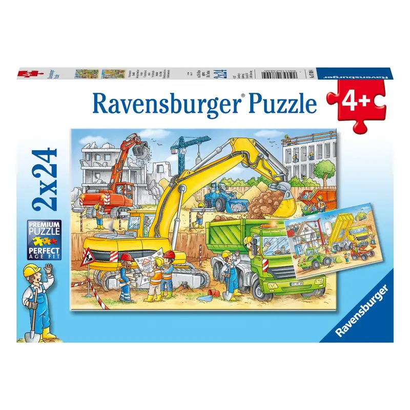 Ravensburger Rompecabezas Para Niños 7800 4 Duro En El Trabajo 2X24 Piezas