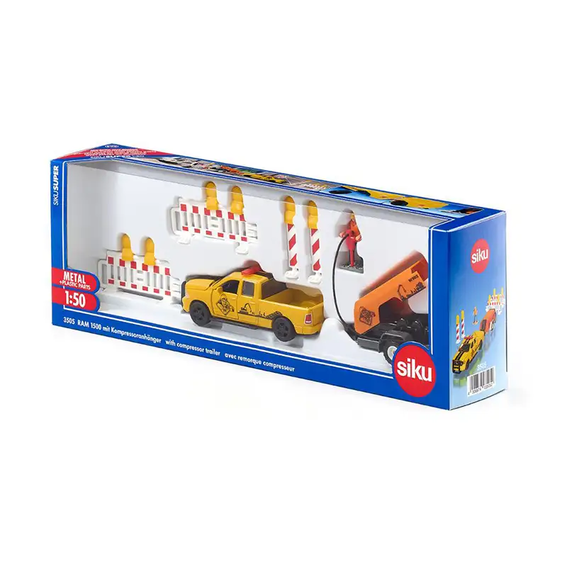 Siku Super 3505 Ram 1500 Con Remolque Compresor