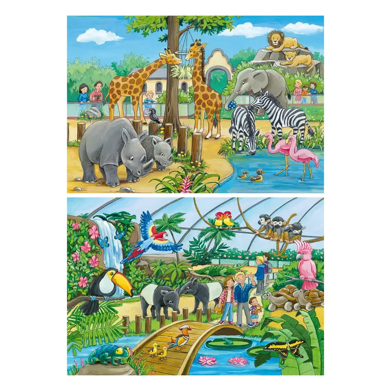 Ravensburger Rompecabezas Para Niños 7806 6 Bienvenidos Al Zoologico 2X24 Piezas