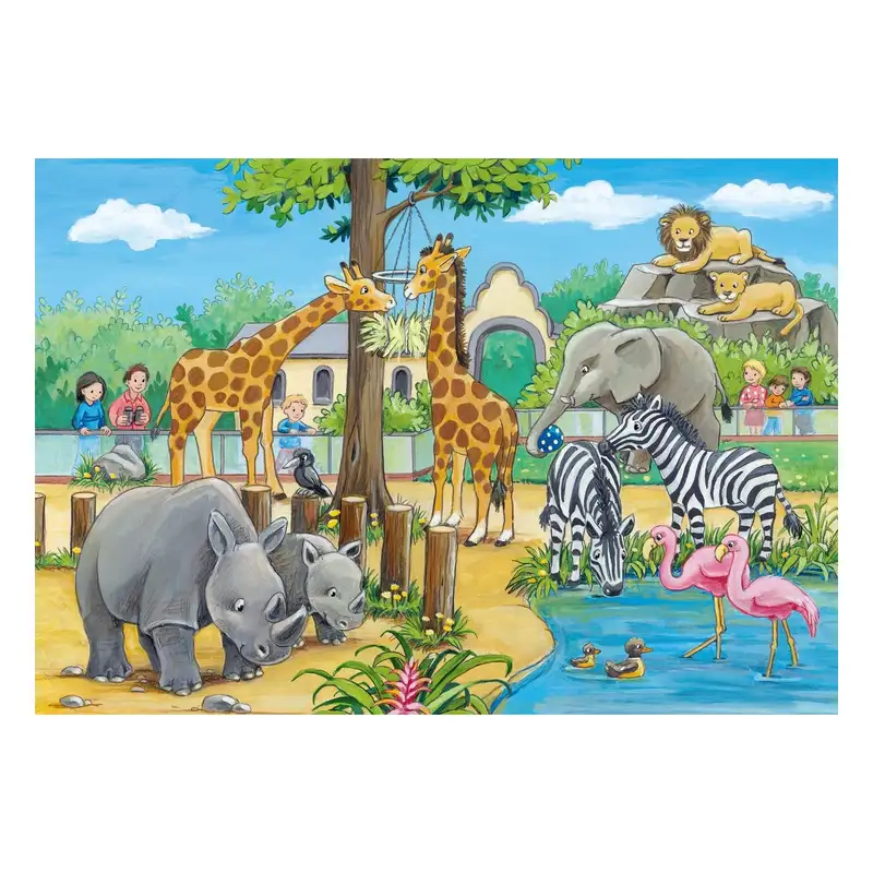 Ravensburger Rompecabezas Para Niños 7806 6 Bienvenidos Al Zoologico 2X24 Piezas