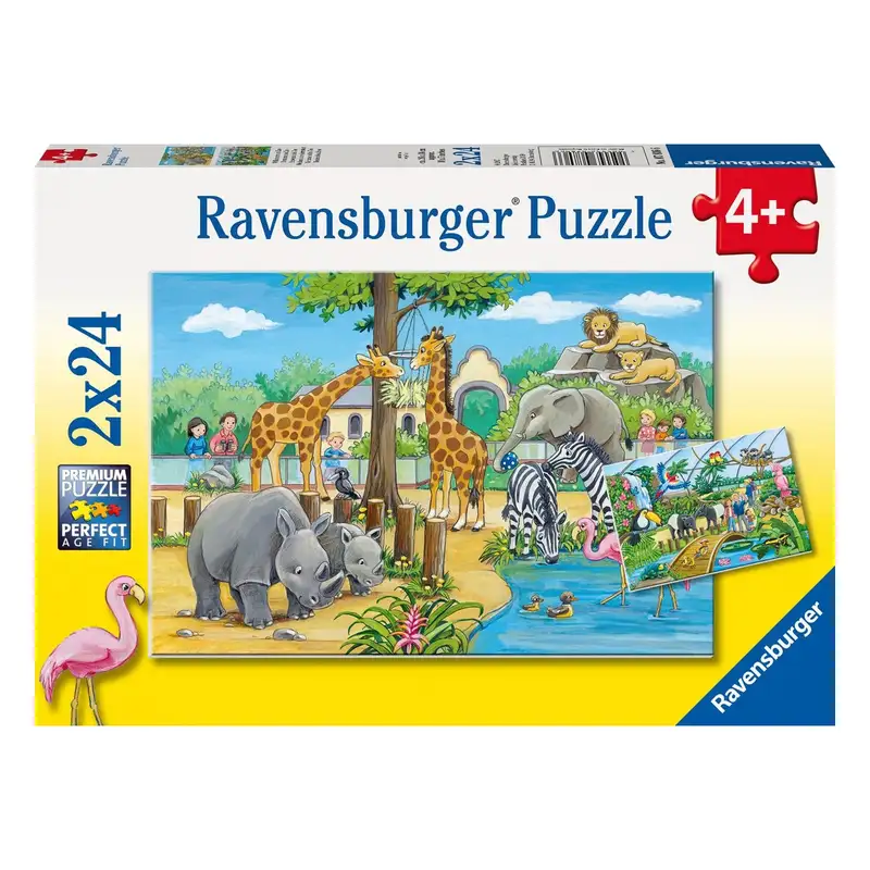 Ravensburger Rompecabezas Para Niños 7806 6 Bienvenidos Al Zoologico 2X24 Piezas