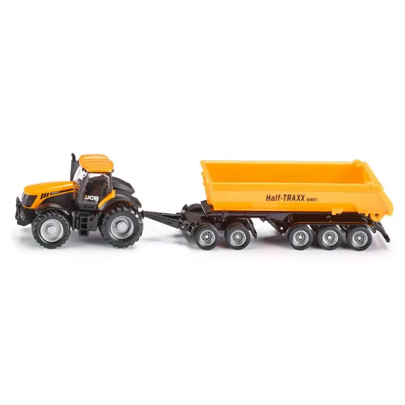 Siku Farmer 1858 Jcb Con Plataforma Rodante Y Remolque Basculante