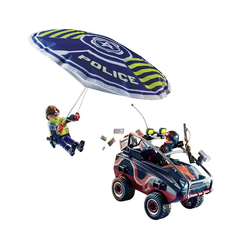 Playmobil City Action 70781 Paracaídas Policial Con Vehículo