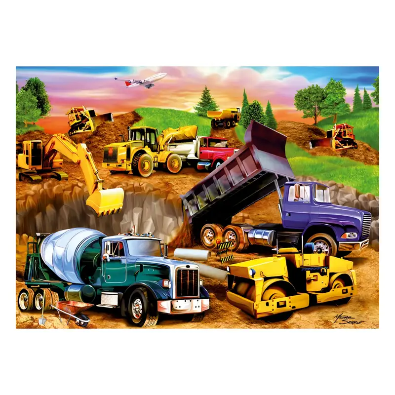Ravensburger Rompecabezas Para Niños 9525 4 Multitud En Construccion 60 Piezas