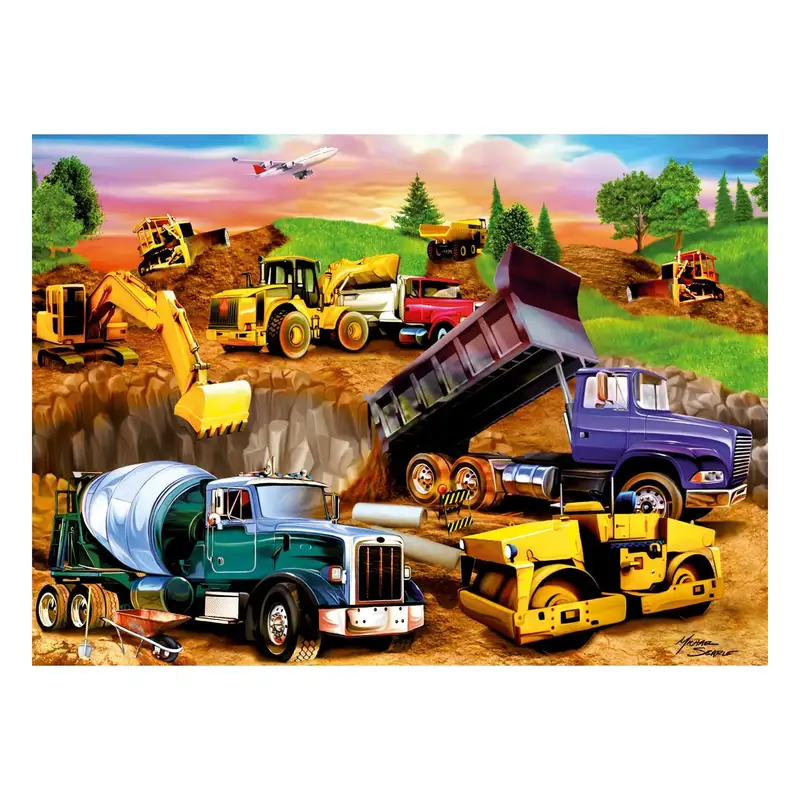 Ravensburger Rompecabezas Para Niños 9525 4 Multitud En Construccion 60 Piezas