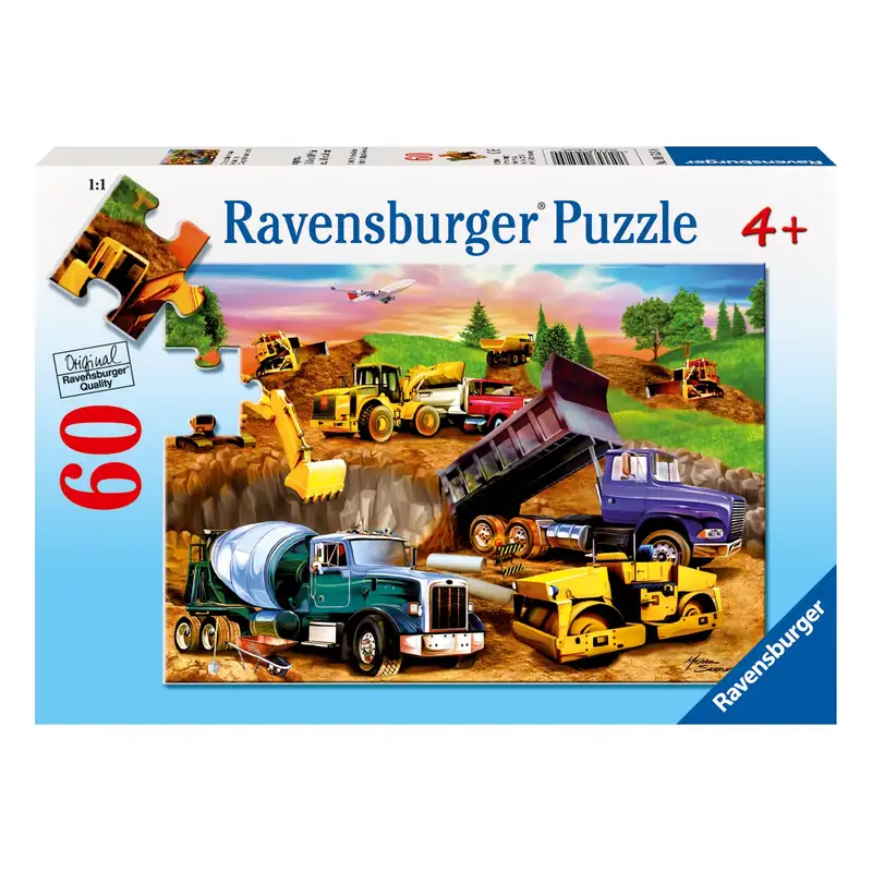 Ravensburger Rompecabezas Para Niños 9525 4 Multitud En Construccion 60 Piezas