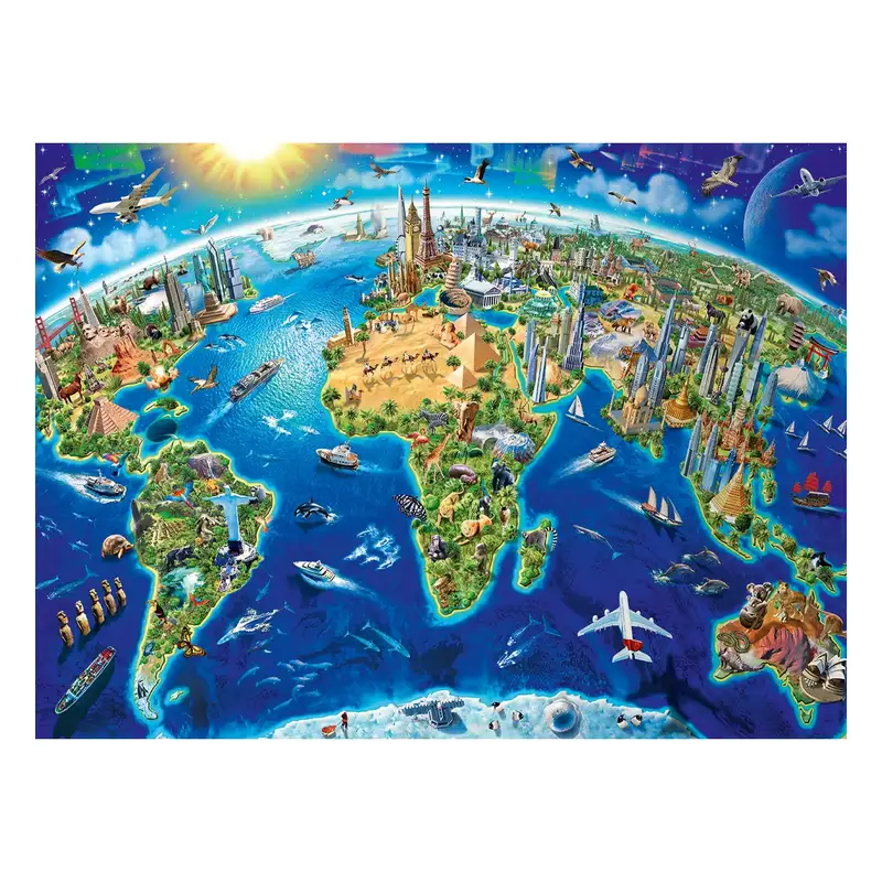 Ravensburger Rompecabezas Para Niños  12722 1 Mapa Mundial 200 Piezas