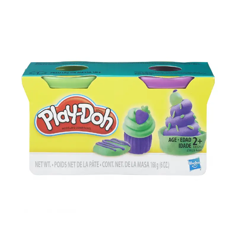 Hasbro Play-Doh 23655 Pack 2 Latas Masa Colorida De Modelado De Postres