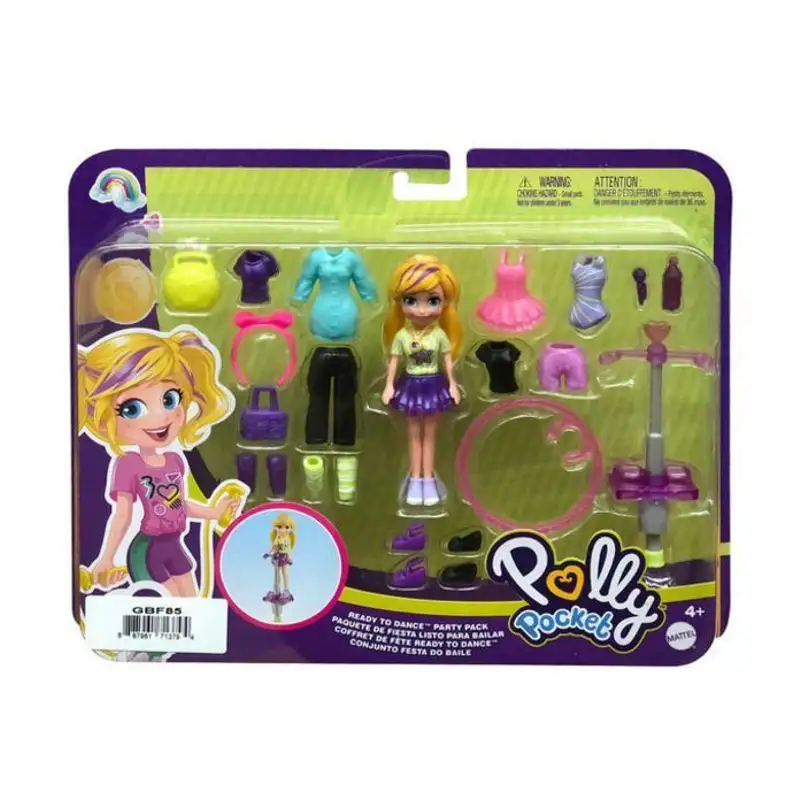 Mattel Polly Pocket Gbf85 Muneca Con Paquete De Fiesta Listo Para Bailar (Asst 5/6)