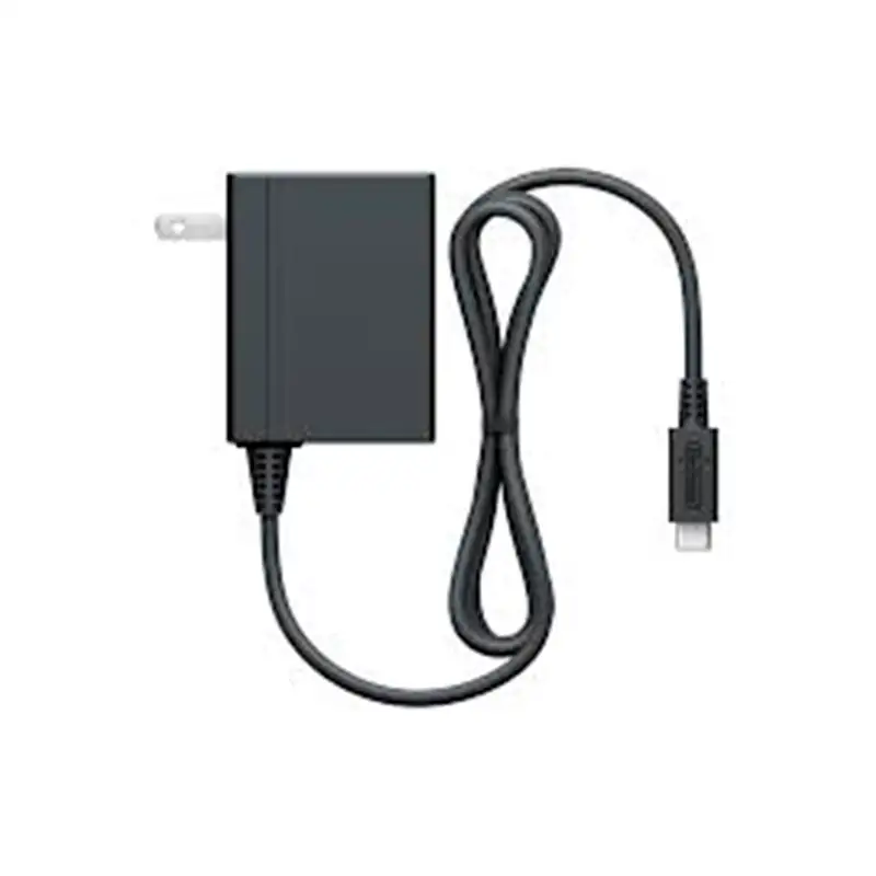 Adaptador de Corriente Alterna AC Conector USB tipo C para Nintendo Switch Negro (Black)