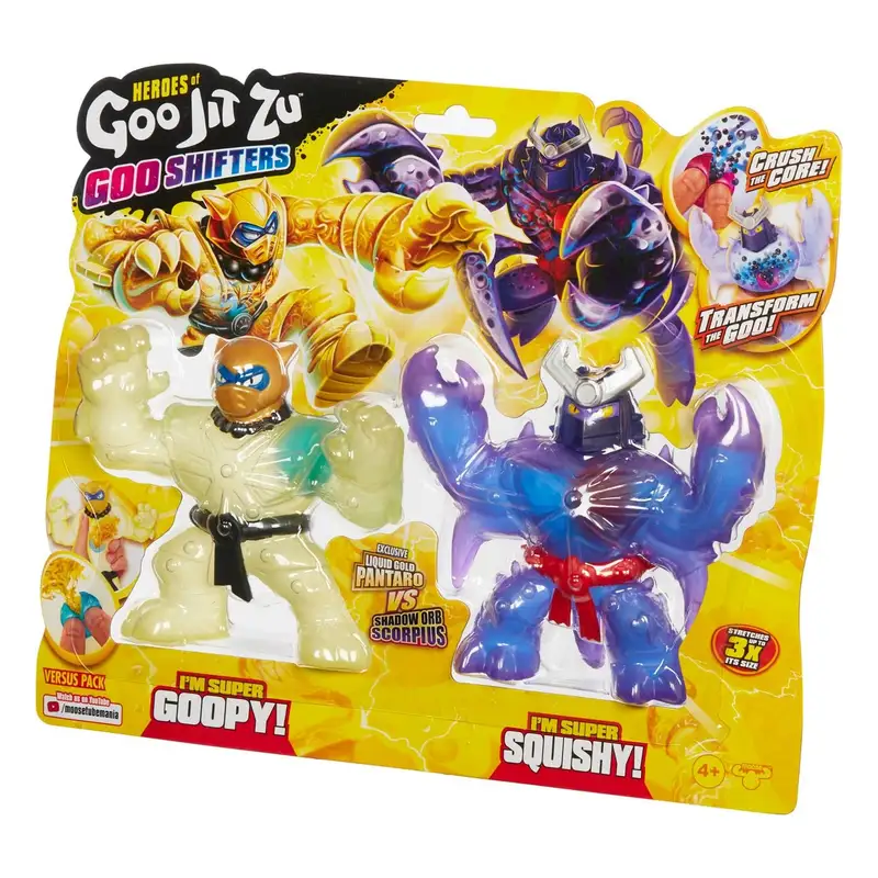 Boing Toys Goo Jit Zu 41407 Ultra Goo Shifters Gold Pantaro Vs Shadow Scorpius