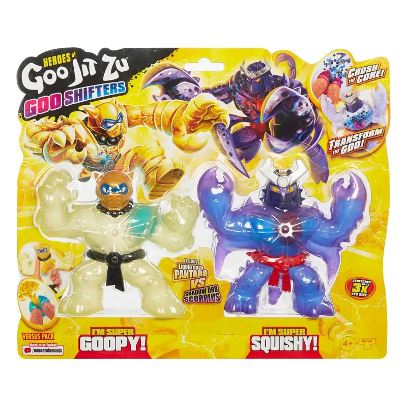 Boing Toys Goo Jit Zu 41407 Ultra Goo Shifters Gold Pantaro Vs Shadow Scorpius
