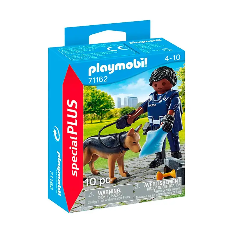 Playmobil Special Plus 71162 Policia Con Perro