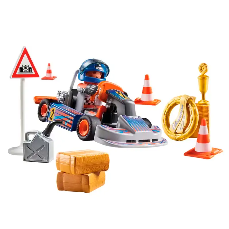 Playmobil Sports & Action 71187 Set De Pilos De Go Karts