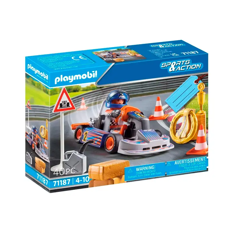 Playmobil Sports & Action 71187 Set De Pilos De Go Karts
