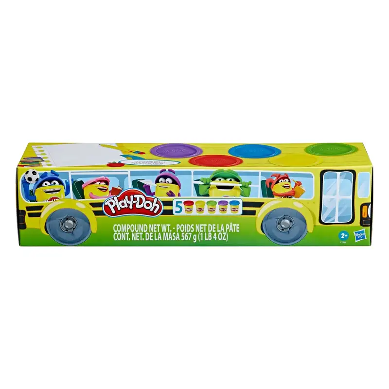 Hasbro Play-Doh F7368 Bus Escolar 5 Pack