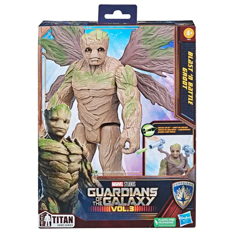 Hasbro Guardianes de la galaxia F6873 Figura 12 Plg Blast N Battle Groot