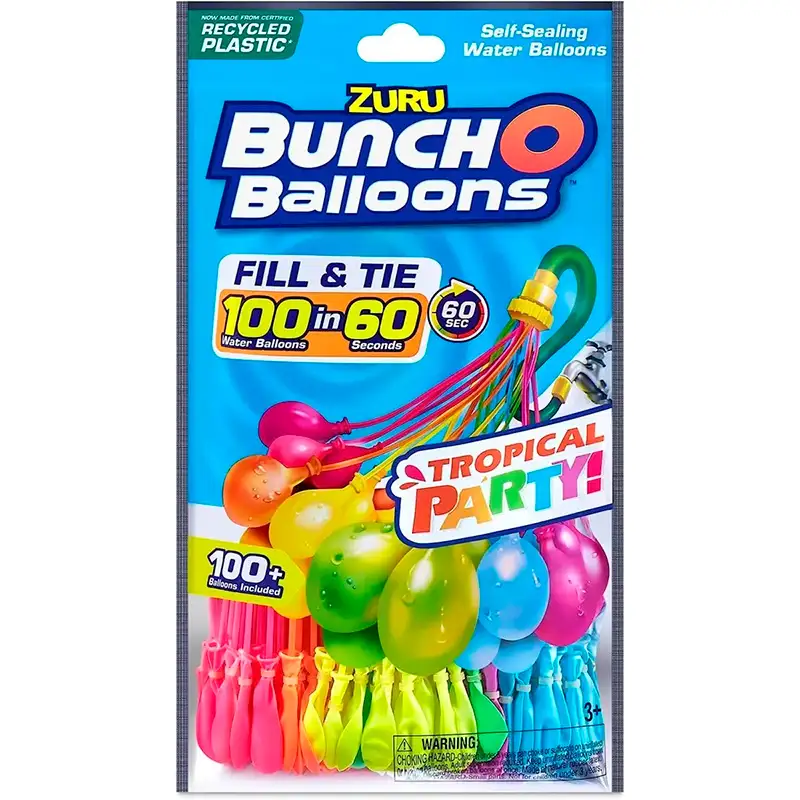 Zuru Globos Bunch 56480Uq1 Agua Para Fiesta Tropical 3 Pk 24 Piezas