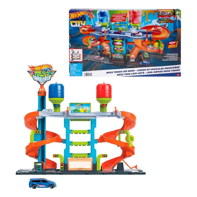 Mattel Hot Wheels Hdp05 Megatorre De Lavado De Coches