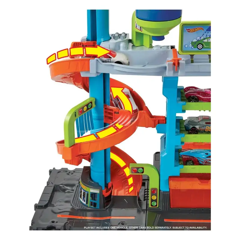 Mattel Hot Wheels Hdp05 Megatorre De Lavado De Coches