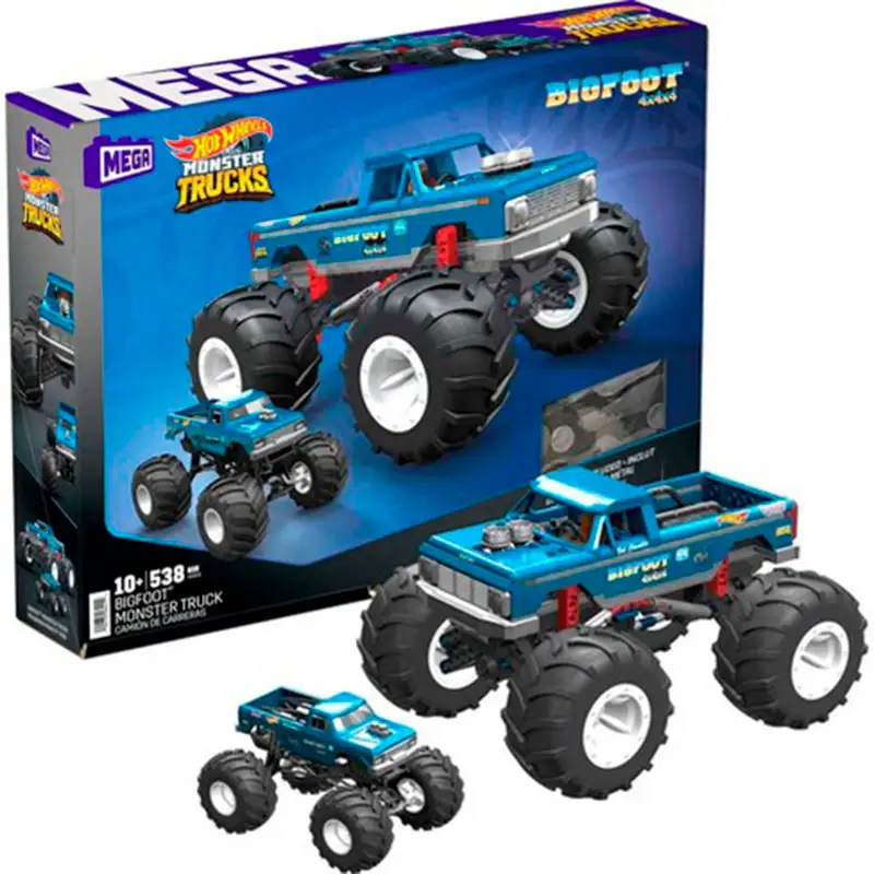 Mattel Hot Wheels Hhd20 Mega Construccion Monster Trucks Bigfoot 4X4