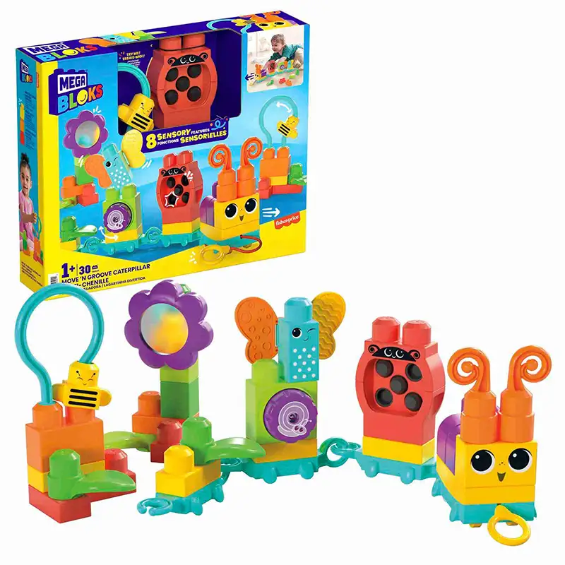 Mattel Fisher Price Hkn44 Mega Bloks Oruguita Bailadora