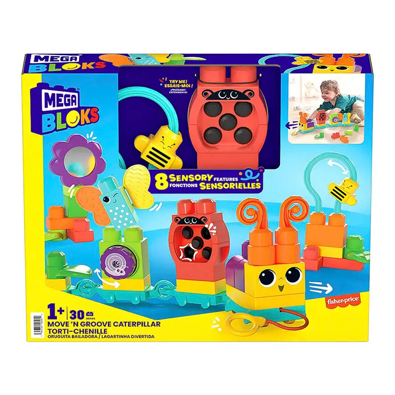Mattel Fisher Price Hkn44 Mega Bloks Oruguita Bailadora