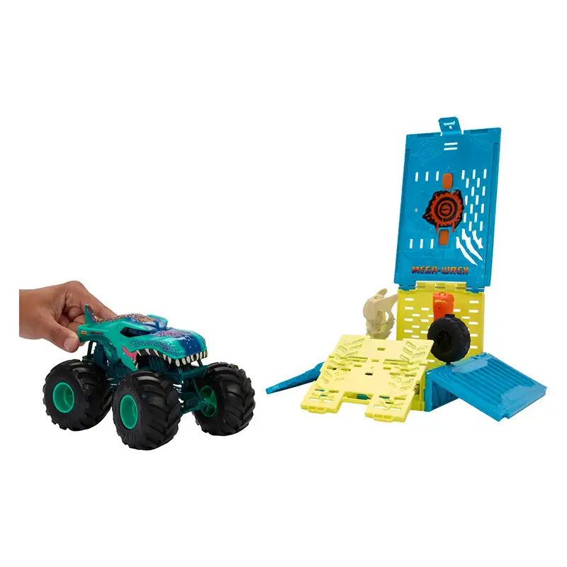 Mattel Hot Wheels Hnc29 Monster Trucks Caja De Choques