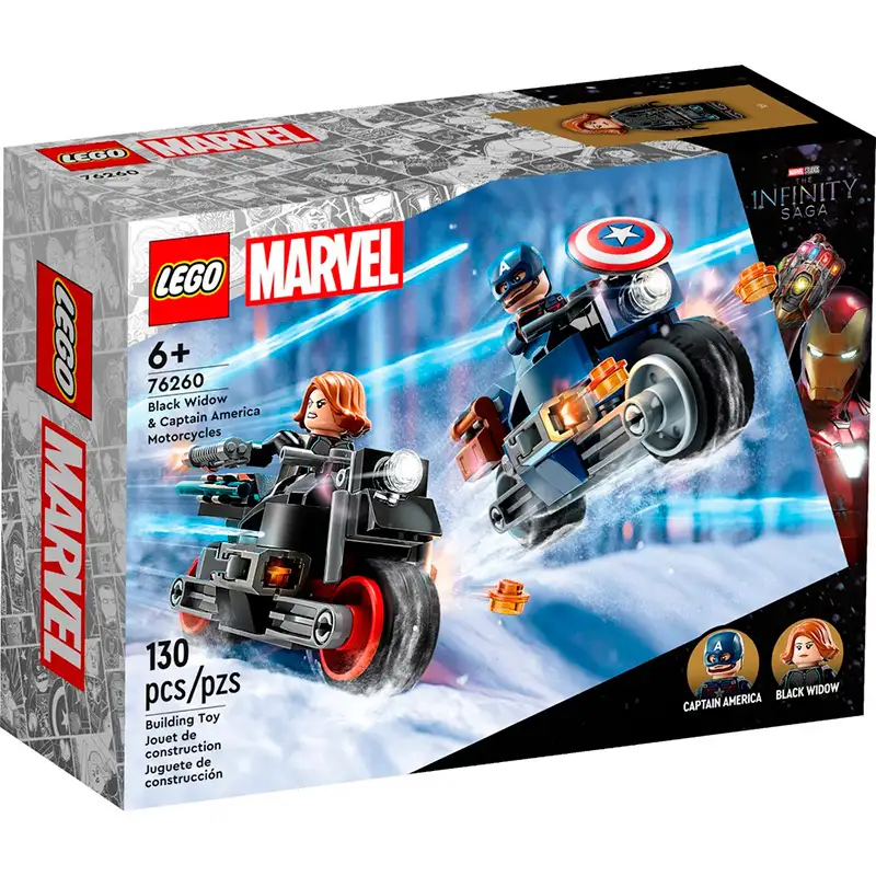 Lego Marvel 76260 Motos De Viuda Negra Y El Capitán América
