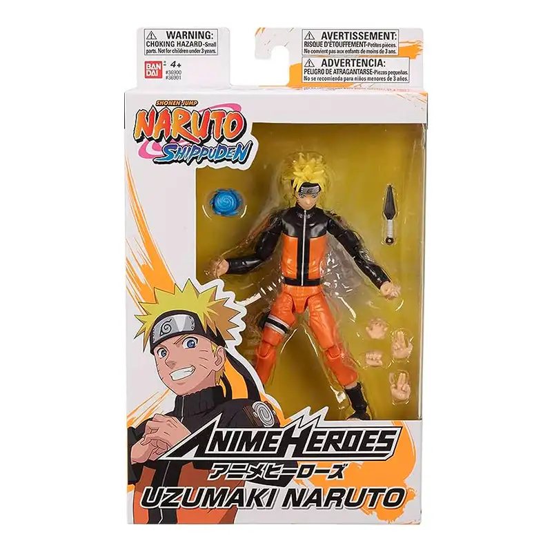 Bandai Naruto 36901 Figura De Accion Naruto Uzumaki 6.5 Plg