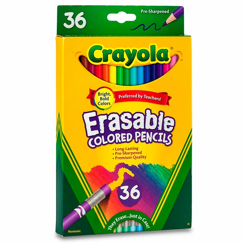 Crayola C681036 Crayon De Madera Borrable 36 Colores