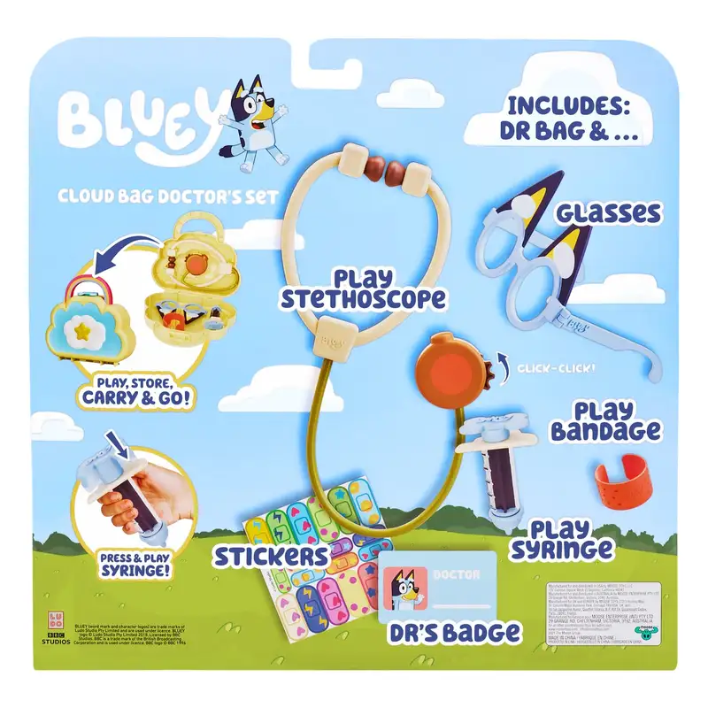 Moose Bluey 13095 Set Maleta Nube De Doctor S7