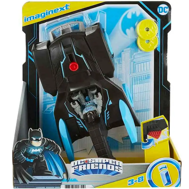 Mattel Imaginext Gwt24 Dc Super Friends Batimovil Trasnformable Con Figura