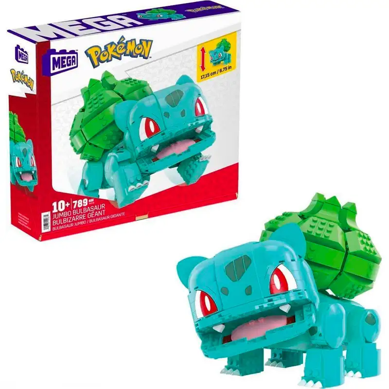 Mattel Mega Construx Hnt96 Pokémon Juguete De Construcción Bulbasaur Jumbo
