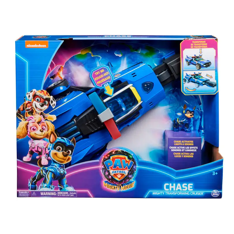 Spin Master Paw Patrol 6067497 Mighty Movie Patrulla Transformable Chase Luces Y Sonido