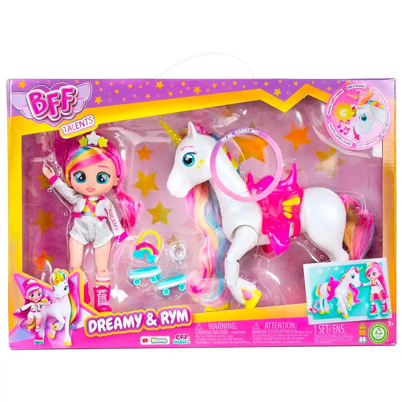 Boing Toys Cry Babies 87798 Bff Muñeca Set Dreamy Unicornio & Rym