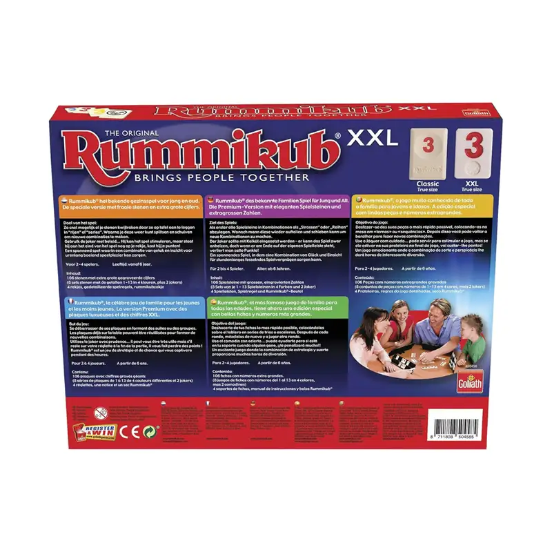 Goliath Games 1610 Juego De Mesa Rummikub Xxl