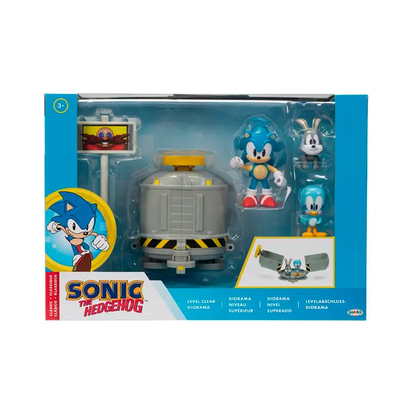 Jakks Pacific Sonic 418864 Set Diorama Nivel Superado Con Figura 2,5 Plg