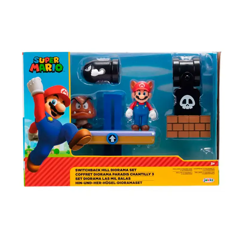 Jakks Pacific Nintendo 411804 Set Con Figura 2,5 Plg Diorama Las Mil Balas