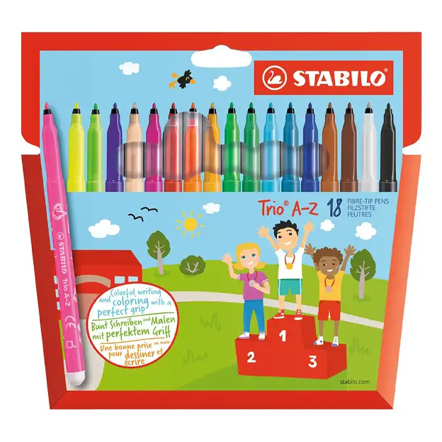 Stabilo 378/1-18 Marcador Trio De Agarre Triangular 18 Unidades