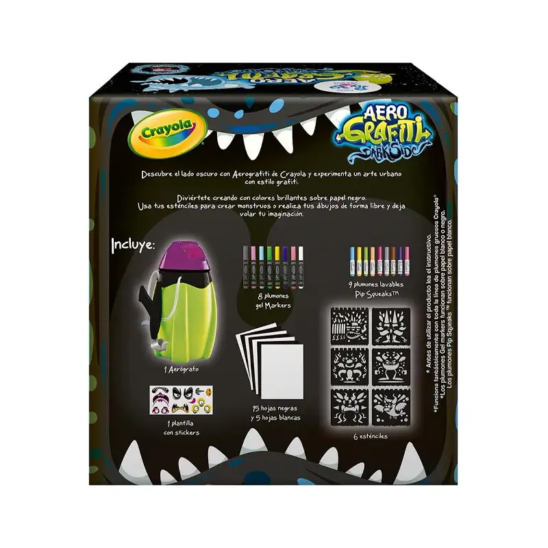Crayola Cm048740 Aerografo Darkside 45 Piezas